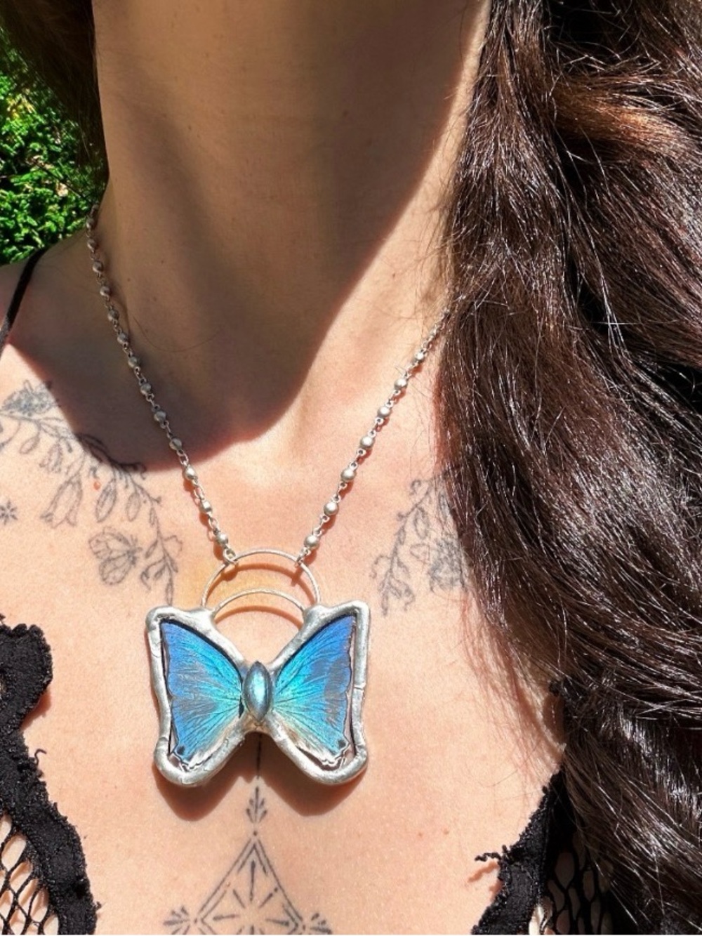 Real butterfly necklace - enchanted wings co